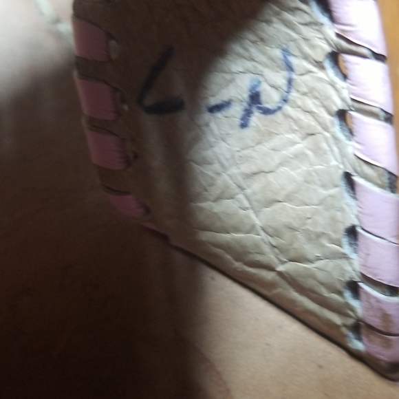 Jack Rogers "Jacks" handmade sandals. 6.5 Narrow chocolate/pink - Picture 4 of 6